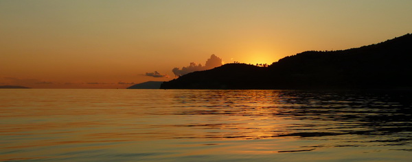 DRVENIK > Camping Male Ciste > Sonnenuntergang