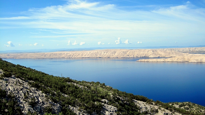 Kvarner/Velebit: Küste bei KARLOBAG > Blick auf Insel Pag