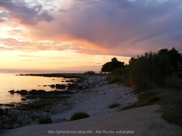 Istrien: POREC > Spadici > Rt Sv. Martin > Abendhimmel