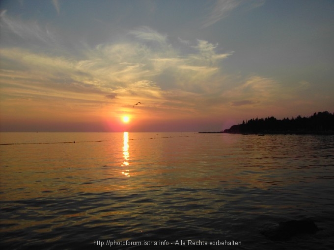 Istrien: POREC-SPADICI > Lokal Spadici > Sonnenuntergang