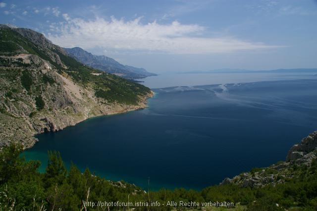 Makarska-Riviera von der Magistrale aus