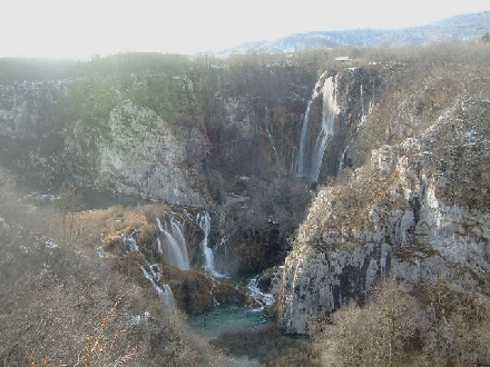 NATIONALPARK PLITVICER SEEN > Veliki slap Panorama > Winterbild