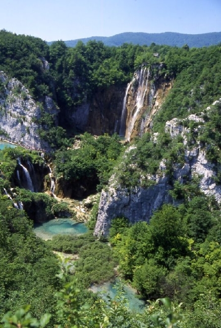 NATIONALPARK PLITVICER SEEN > Veliki slap > Panoramablick