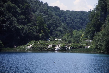 NATIONALPARK PLITVICER SEEN > Jezero Gavanovac > Kalksinterbarriere zum Jezero Kaluderovac