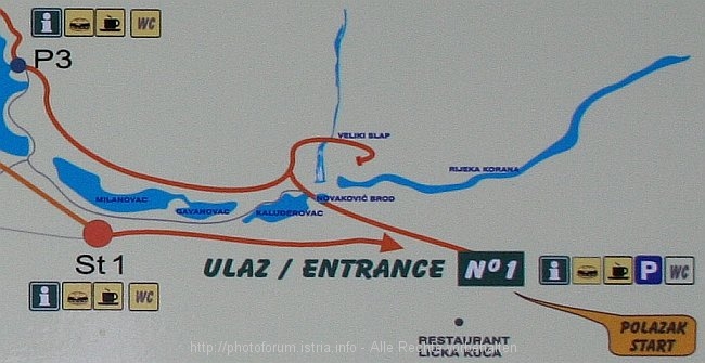 NATIONALPARK PLITVICER SEEN > 0-Lageplan - Ausschnitt rechts