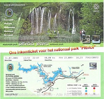 NATIONALPARK PLITVICER SEEN > NP-Eintrittskarte