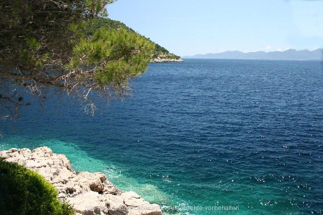 PELJESAC > Prapatno > Campingplatz > Blick nach Mljet