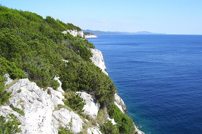 Norddalmatien: DUGI OTOK > Klippen bei Veli Rat