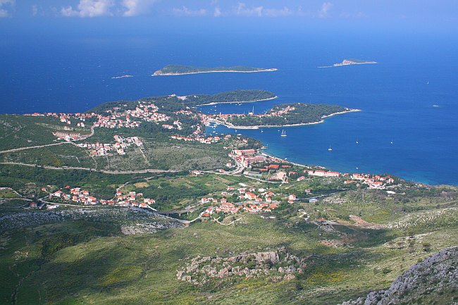 Süddalmatien: CAVTAT > Blick vom Aussichtsberg Strazisce