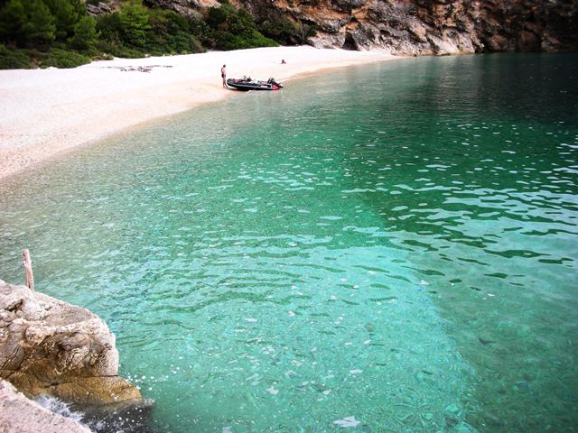 Kvarner: CRES > Traumstrand bei der Blauen Grotte