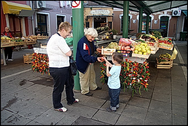 Istrien: ROVINJ > Wochenmarkt