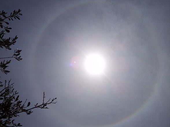 Istrien: ROVINJ > Valalta>Sonne mit Regenbogen