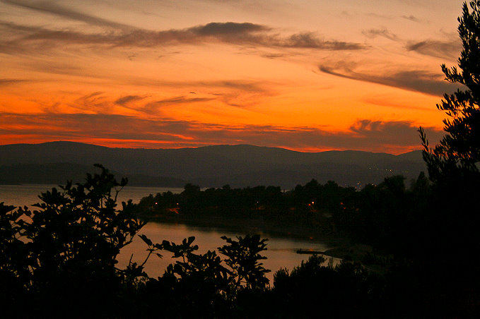 Dalmatien: PELJESAC > OREBIC >Sonnenuntergang