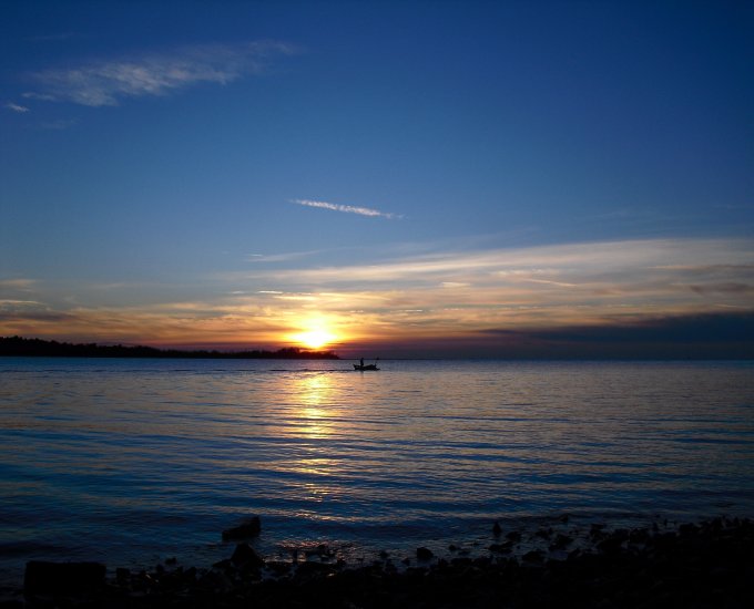 Istrien: POREC-LANTERNA > Camp Solaris > Sonnenuntergang im Dezember