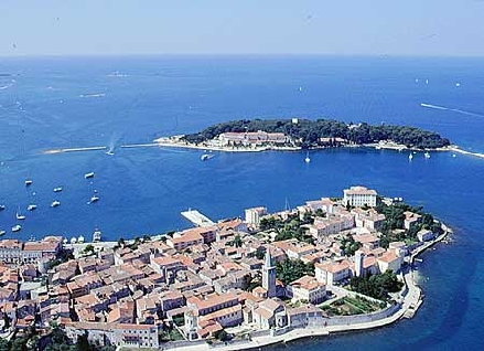 POREC > Altstadt und Otok Sveti Nikola > Luftaufnahme