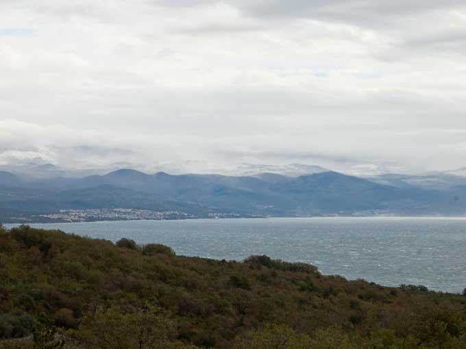 Schnee am Meer