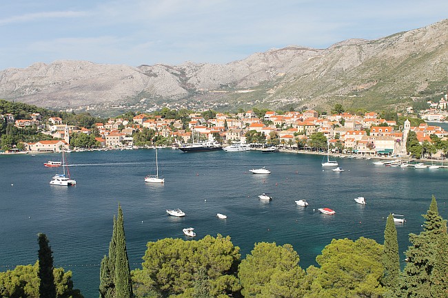 Dalmatien: CAVTAT > Hafenpanorama