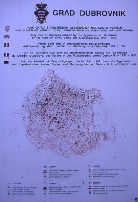 DUBROVNIK > Altstadt > Kriegsschäden aus den Jahren 1991/92