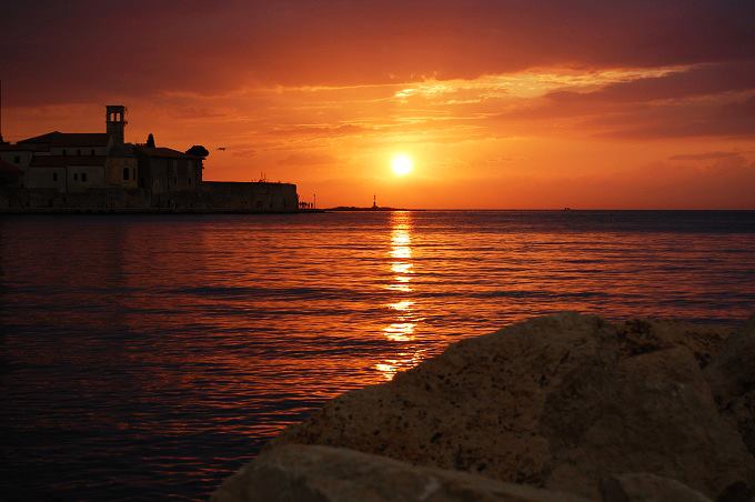 Istrien: POREC > Sonnenuntergang