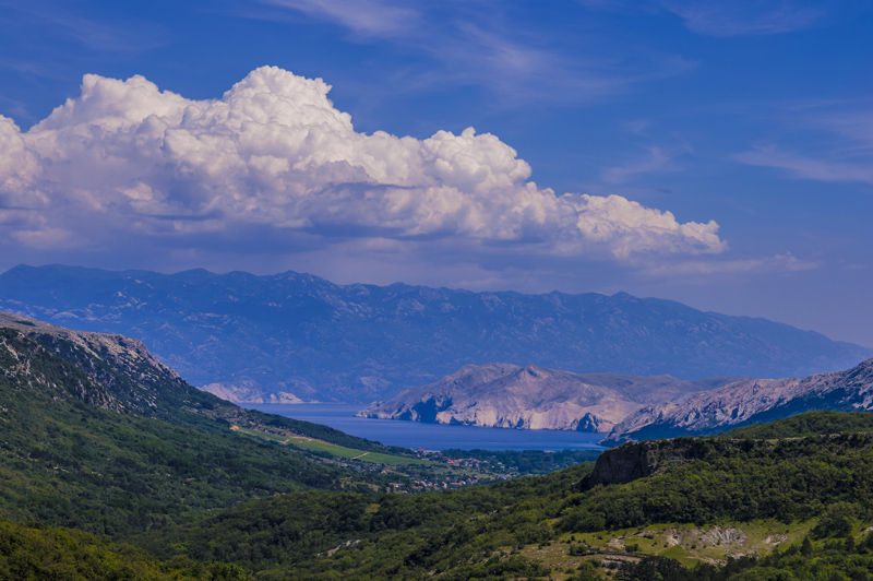 Kvarner: Baska > Blick auf die Bucht von Baska