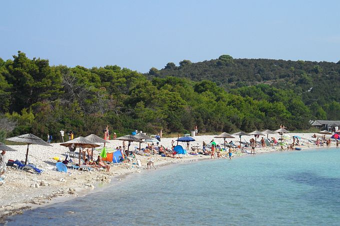 Dalmatien: DUGI OTOK > Strand Sakarun