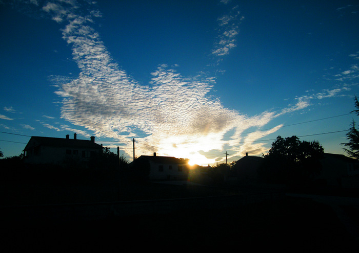 Sonnenuntergang im Hinterland Istriens