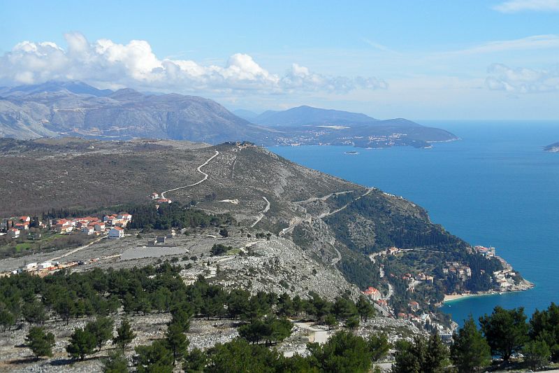 Süddalmatien: DUBROVNIK > Ausblick vom Srd Richtung Cavtat