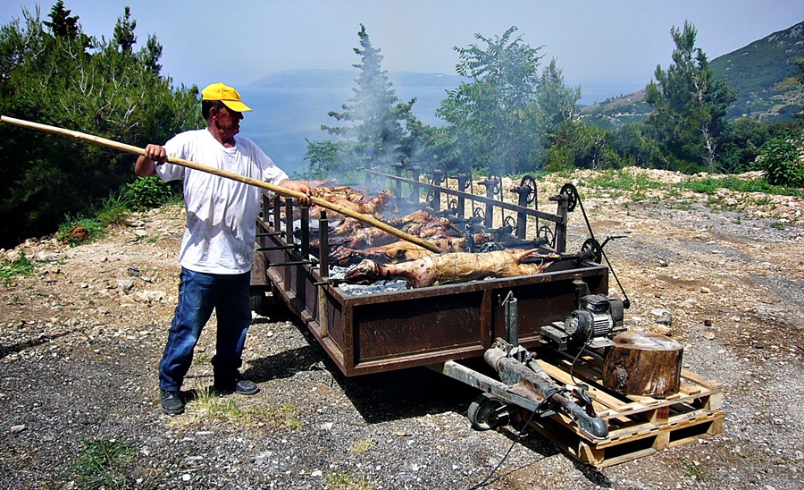 Lamm am Spieß