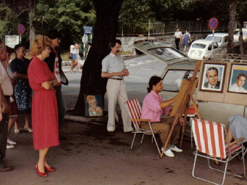 Kvarner: Opatija > Straßenmaler vor über 40 Jahren