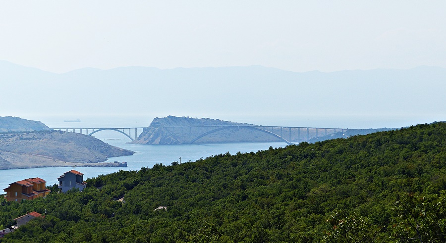 KVARNER>Blick auf die Brücke von KRK