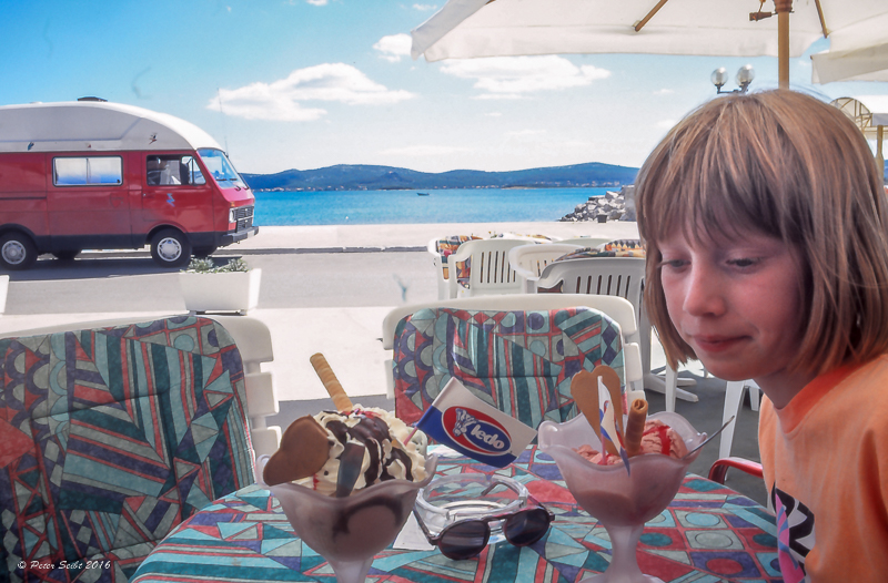 Dalmatien: Biograd > Mit dem Camper zum Eis essen