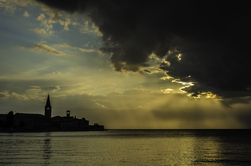 Istrien: POREC> Gewitter am Meer