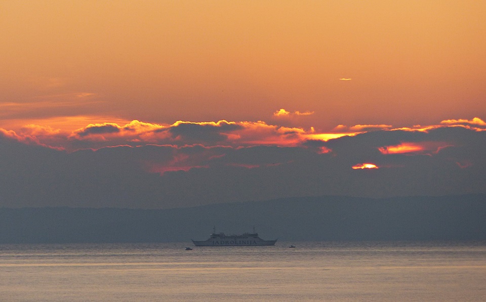 Dalmatien>Sonnenuntergang bei Stobrec