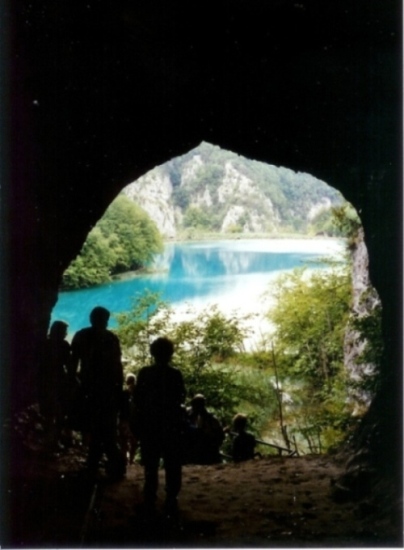 Blick aus der Höhle auf den Silbersee