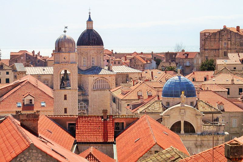 Dalmatien: DUBROVNIK > Altstadtblick von Stadtmauer