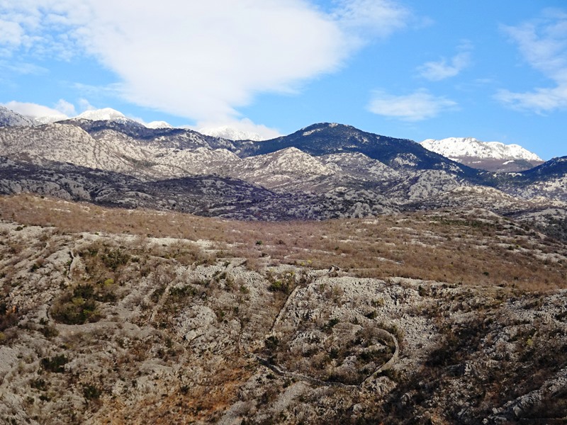 Kvarner: STARIGRAD > Blick auf den Velebit im Winter