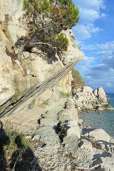 Dalmatien: MAKARSKA > Wanderweg am Meer