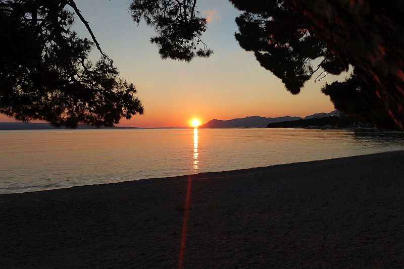 Dalmatien: MAKARSKA > Sonnenuntergang