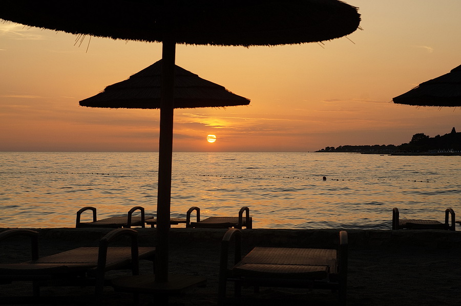 Istrien: POREC > Sonnenuntergang in Spadici