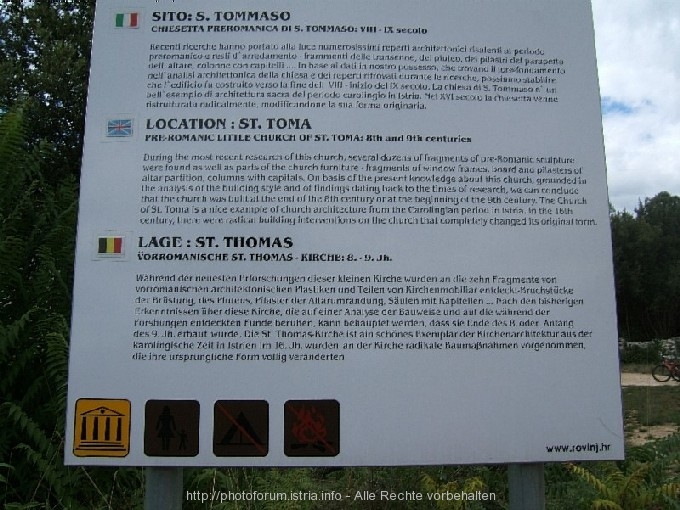 Sv. Thomas > Denkmal bei Rovinj