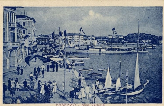 POREC > Alte Postkarte > Hafen - Riva Venezia (1925)