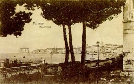 POREC > Alte Postkarte > Landblick auf die Altstadt