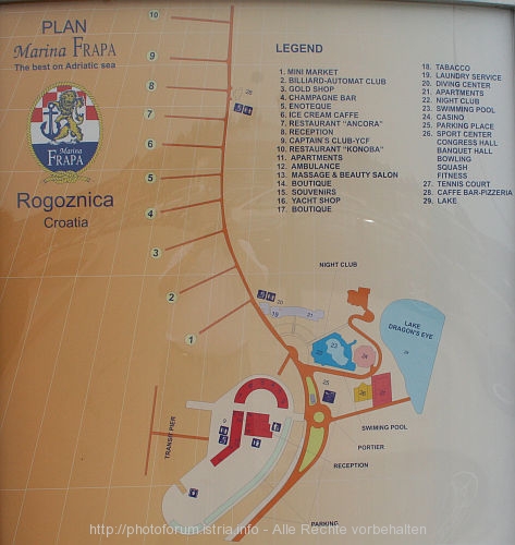ROGOZNICA > Marina Frapa > Übersichtsplan
