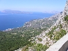 BIOKOVO Naturpark > Sveti Jure > Auffahrt und Blick nach Makarska-Tucepi