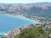 Baska, Blick von Crkva Sv. Ivana (Kirche des Heiligen Johannes) zum Strand