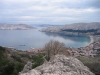 Blick auf Baska vom Weg zum Mond im Winter