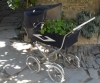 GROZNJAN > Kinderwagen als Blumeninsel