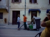 Straßenkehrer in Rovinij