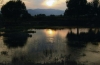 Sonnenuntergang im Wasserspiegel von Imotski