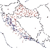 KROATIEN-MAP > Übersichtskarte der kroatische Verwaltungseinteilung: ZUPANIJE = Gespanschaften